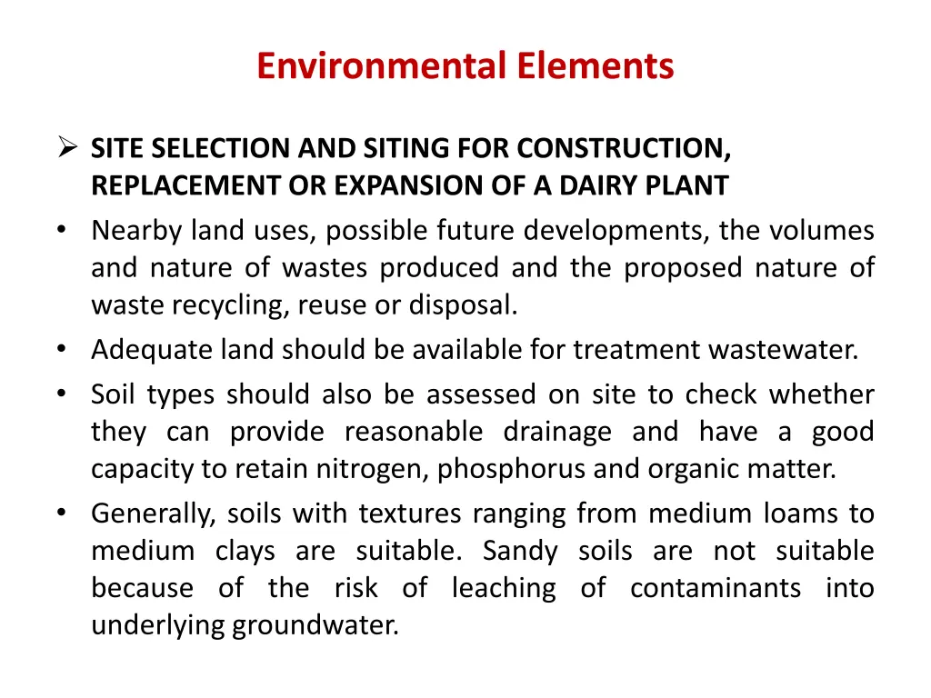 environmental elements