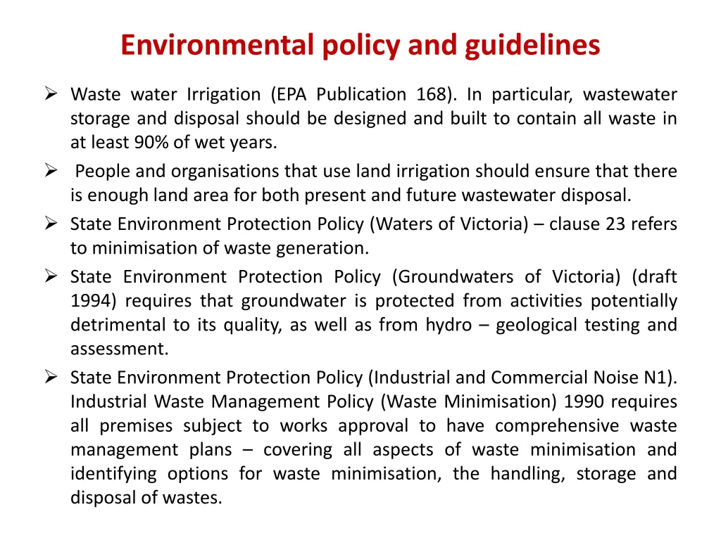 environmental policy and guidelines 1