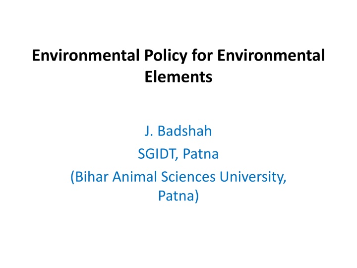 environmental policy for environmental elements
