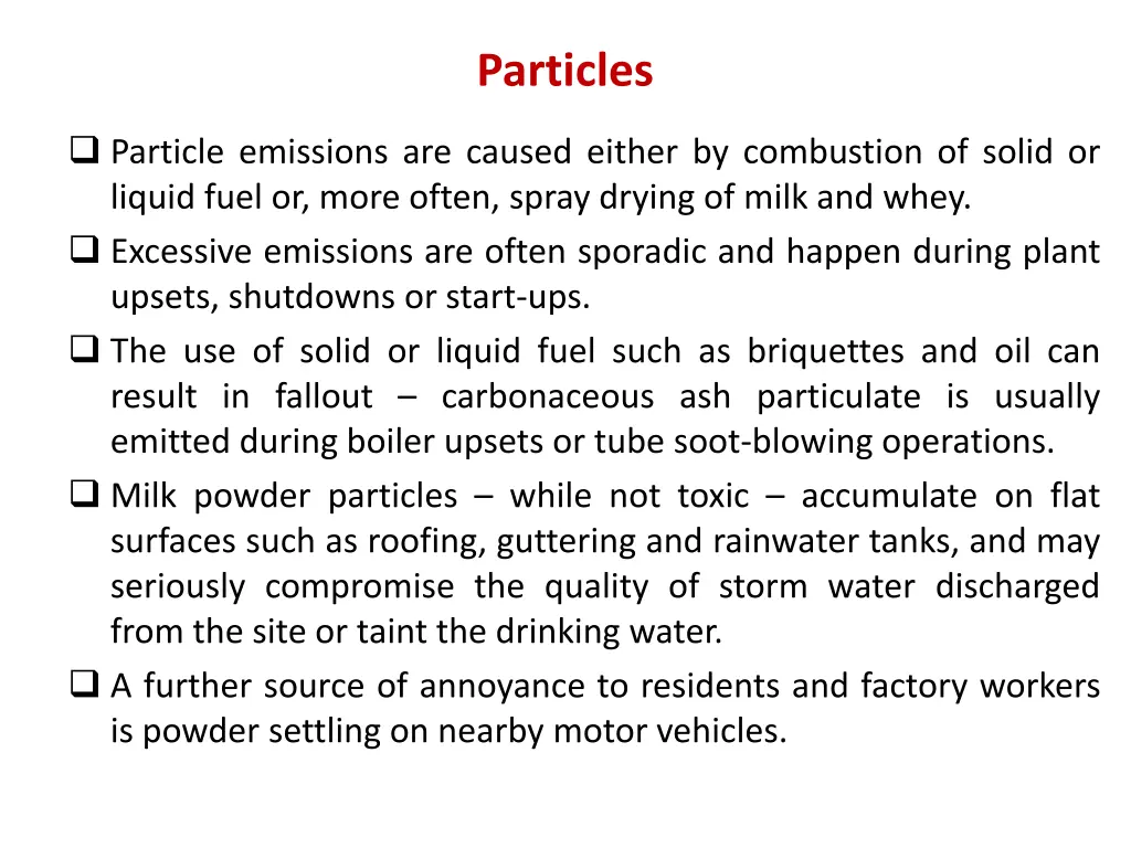 particles