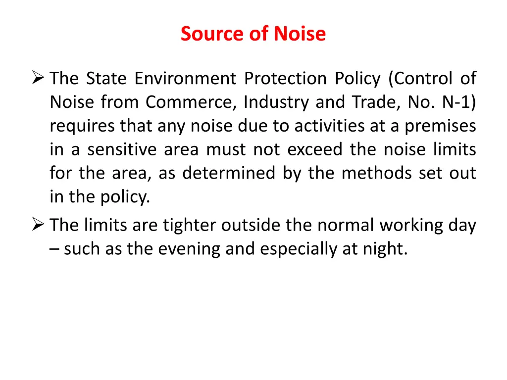 source of noise