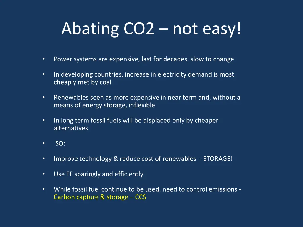 abating co2 not easy