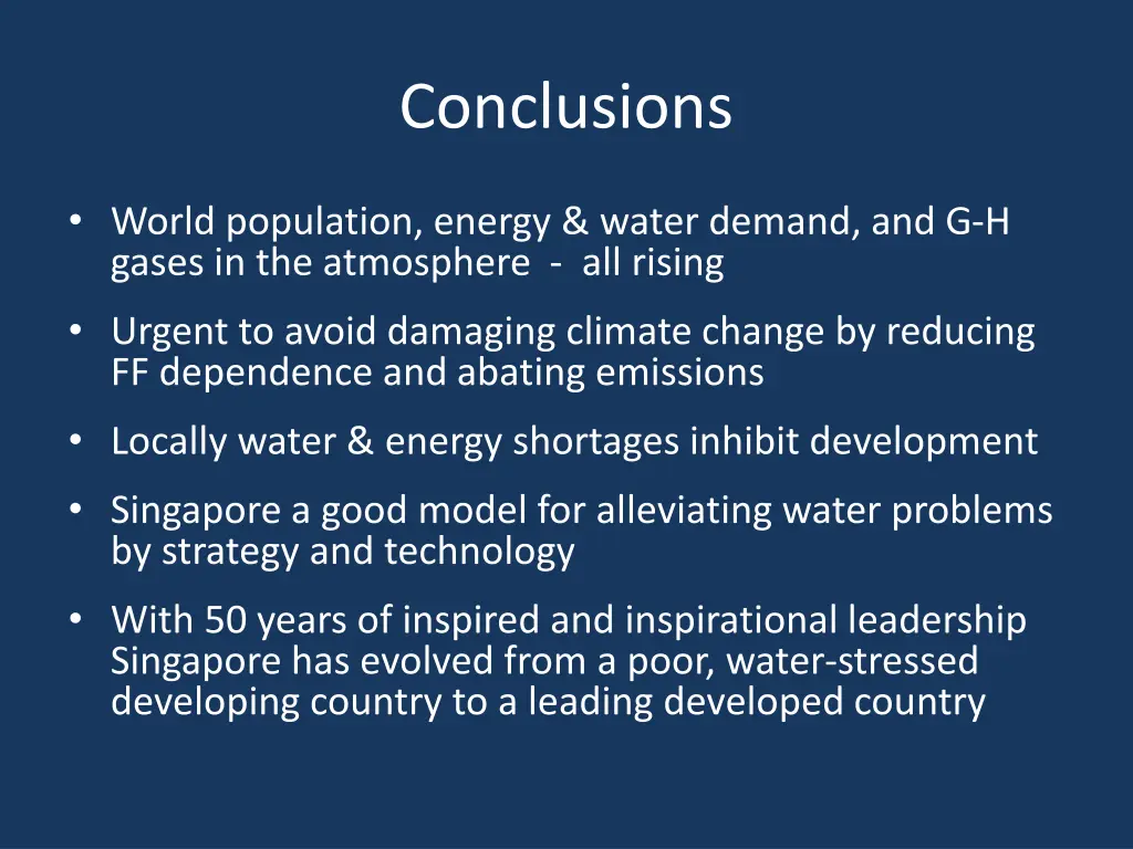conclusions