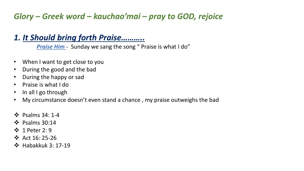 glory greek word kauchao mai pray to god rejoice