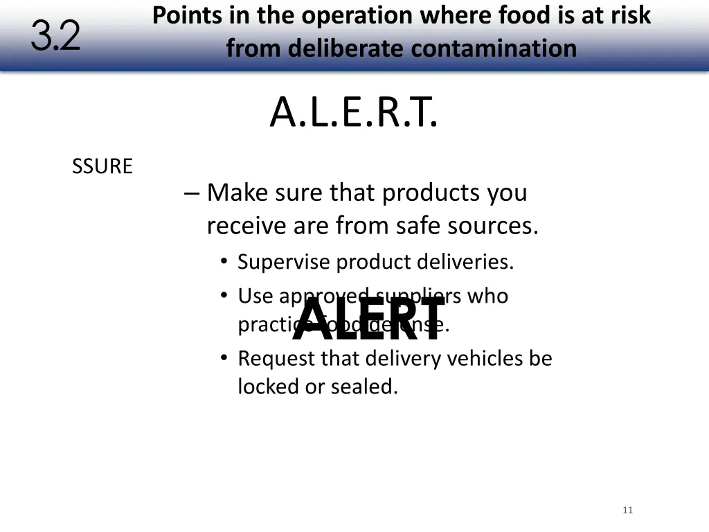 points in the operation where food is at risk 2