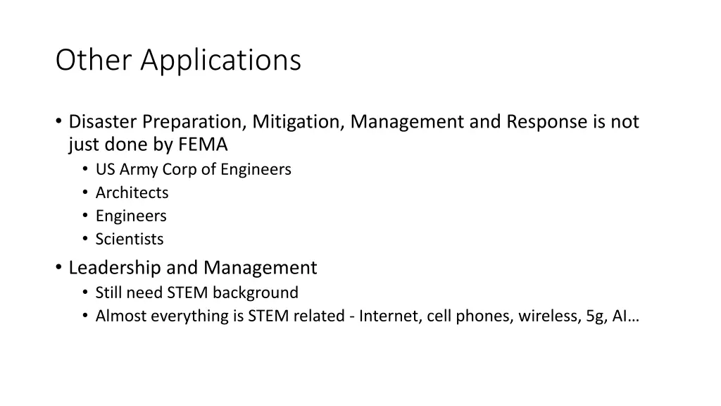 other applications