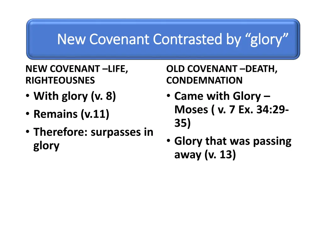 new covenant contrasted by glory new covenant 1