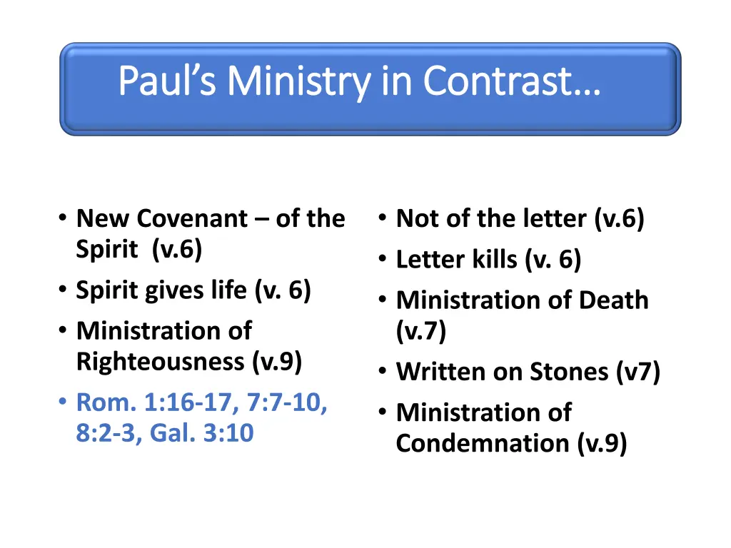 paul s ministry in contrast paul s ministry 1