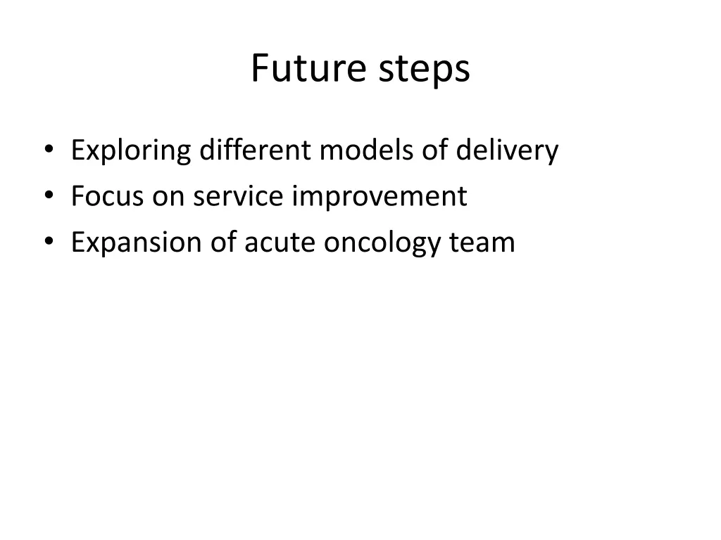 future steps