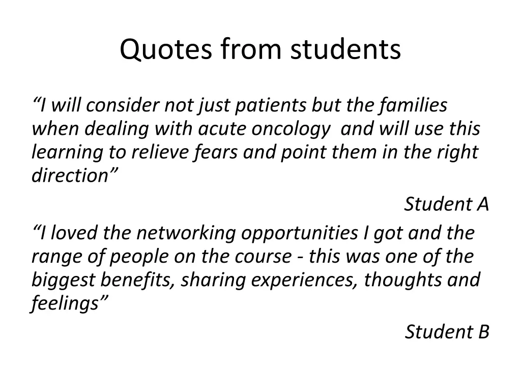 quotes from students
