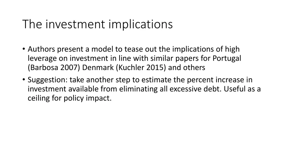 the investment implications