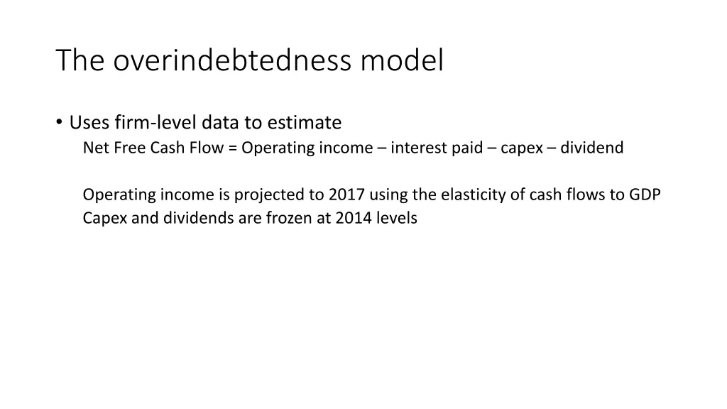 the overindebtedness model