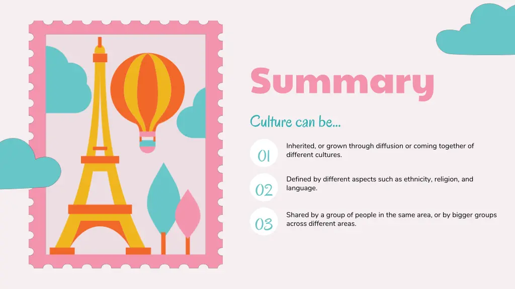 summary culture can be