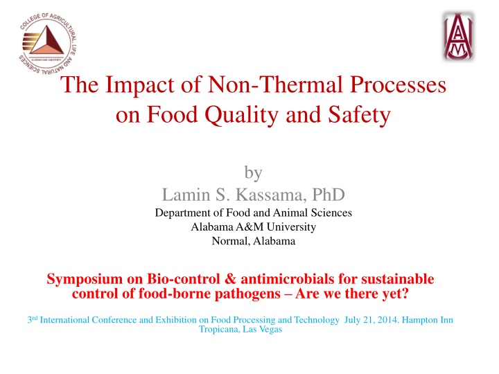 the impact of non thermal processes on food