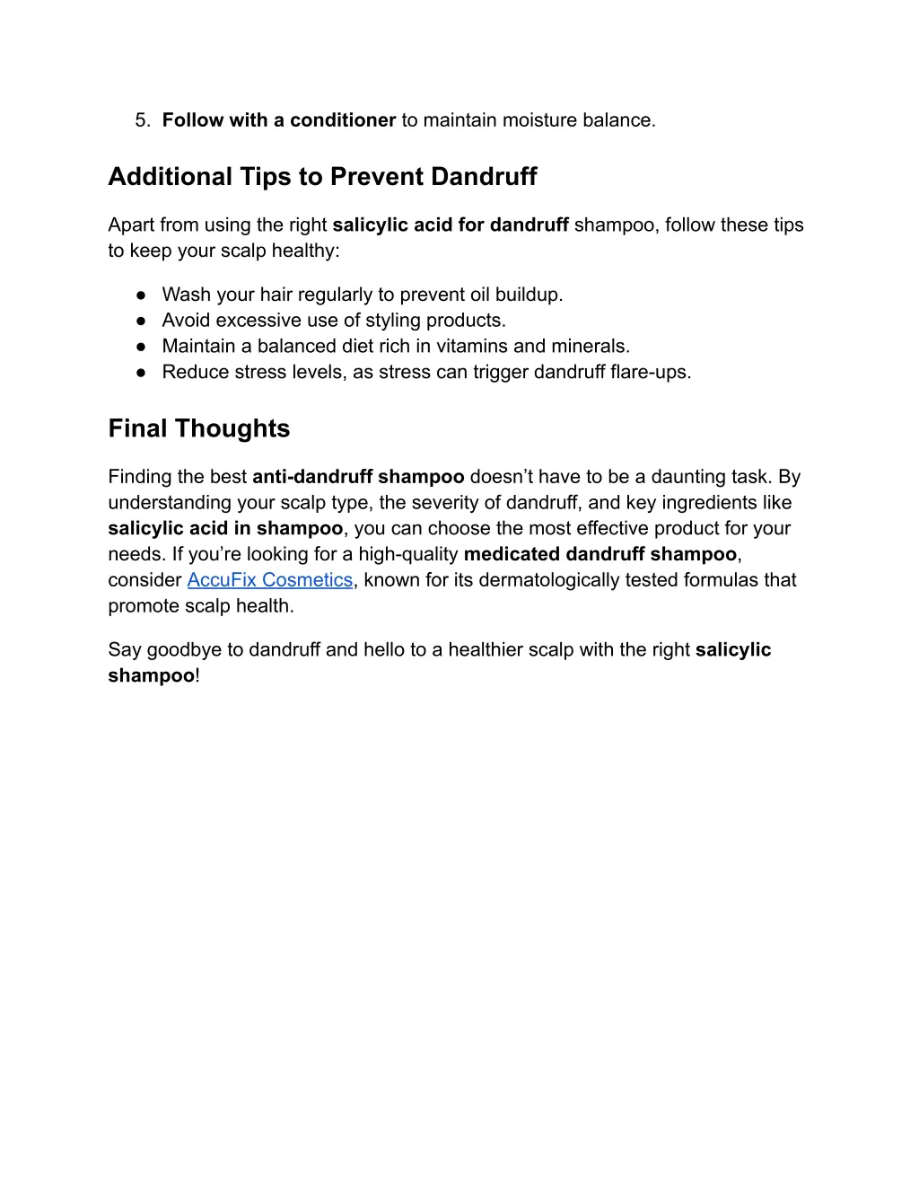 5 follow with a conditioner to maintain moisture