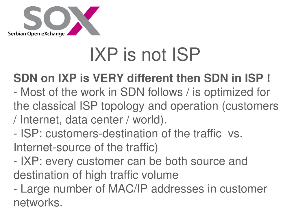 ixp is not isp