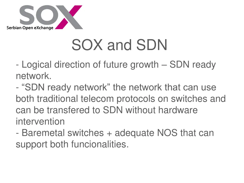 sox and sdn