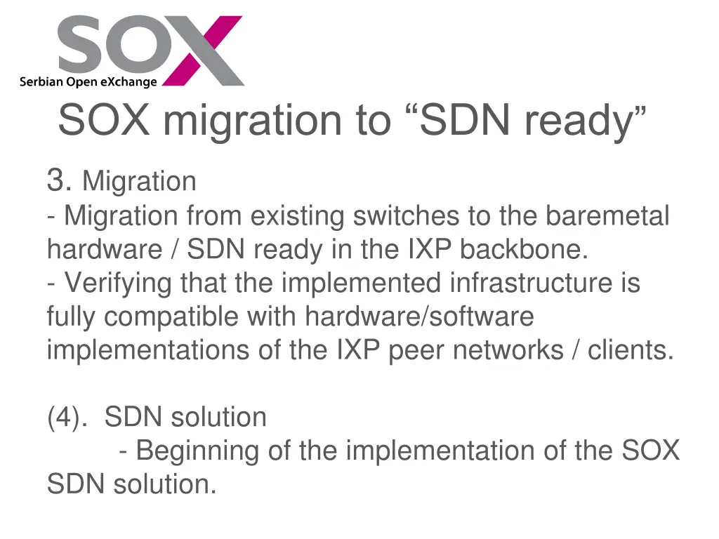 sox migration to sdn ready 2