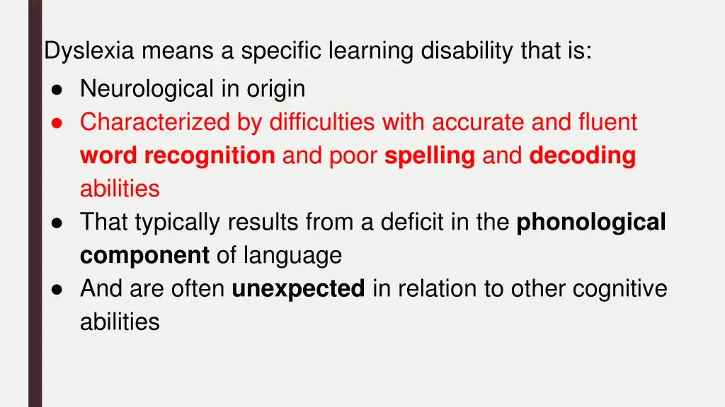 dyslexia means a specific learning disability 1