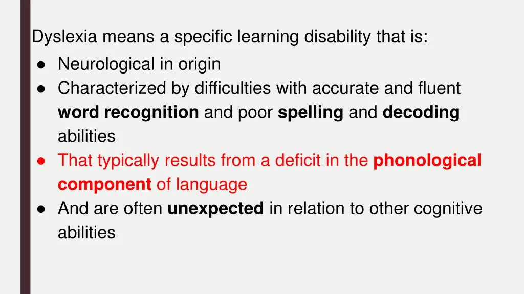 dyslexia means a specific learning disability 2