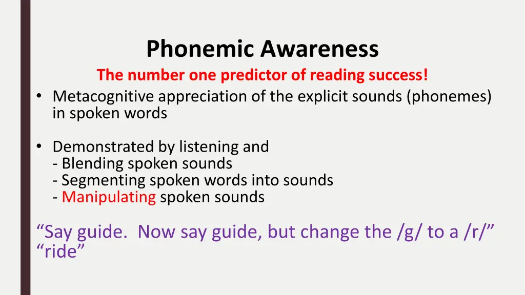 phonemic awareness the number one predictor