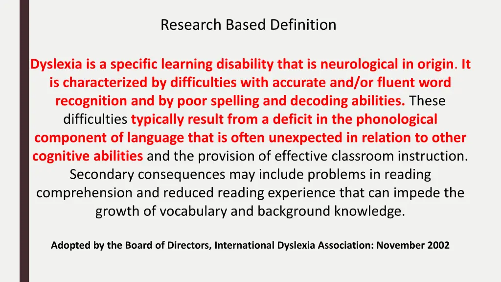 research based definition