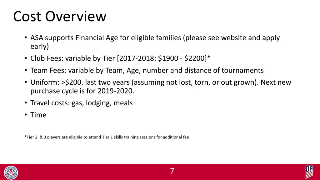 cost overview