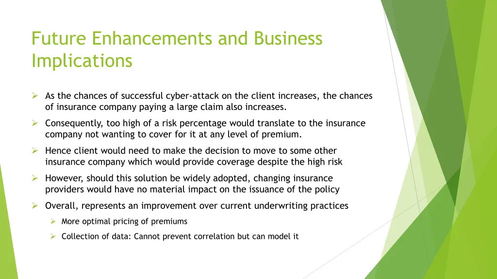 future enhancements and business implications