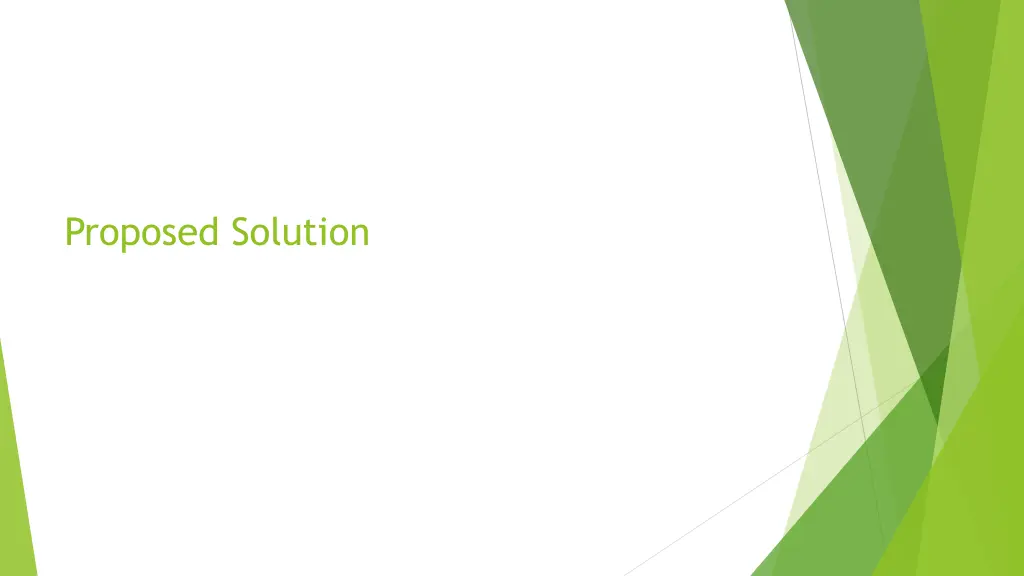 proposed solution