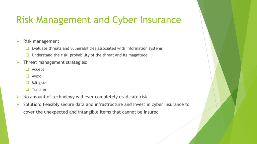risk management and cyber insurance
