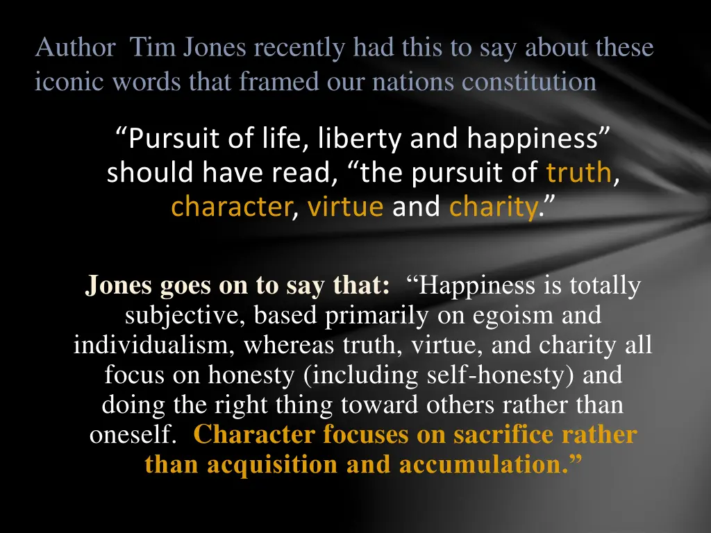 author tim jones recently had this to say about