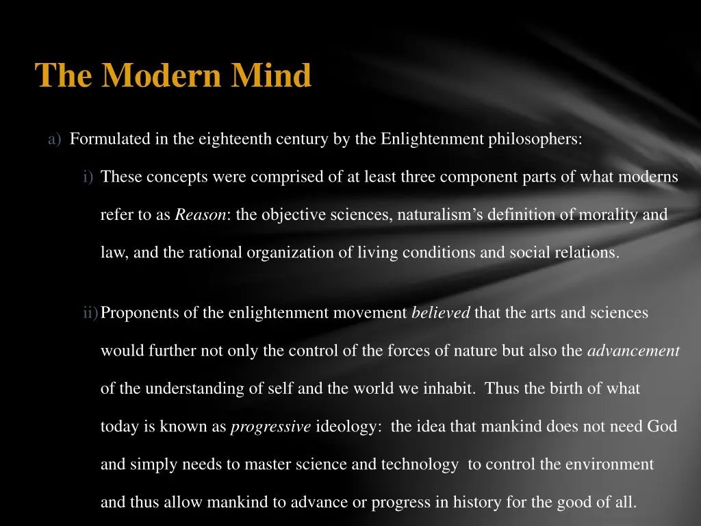 the modern mind