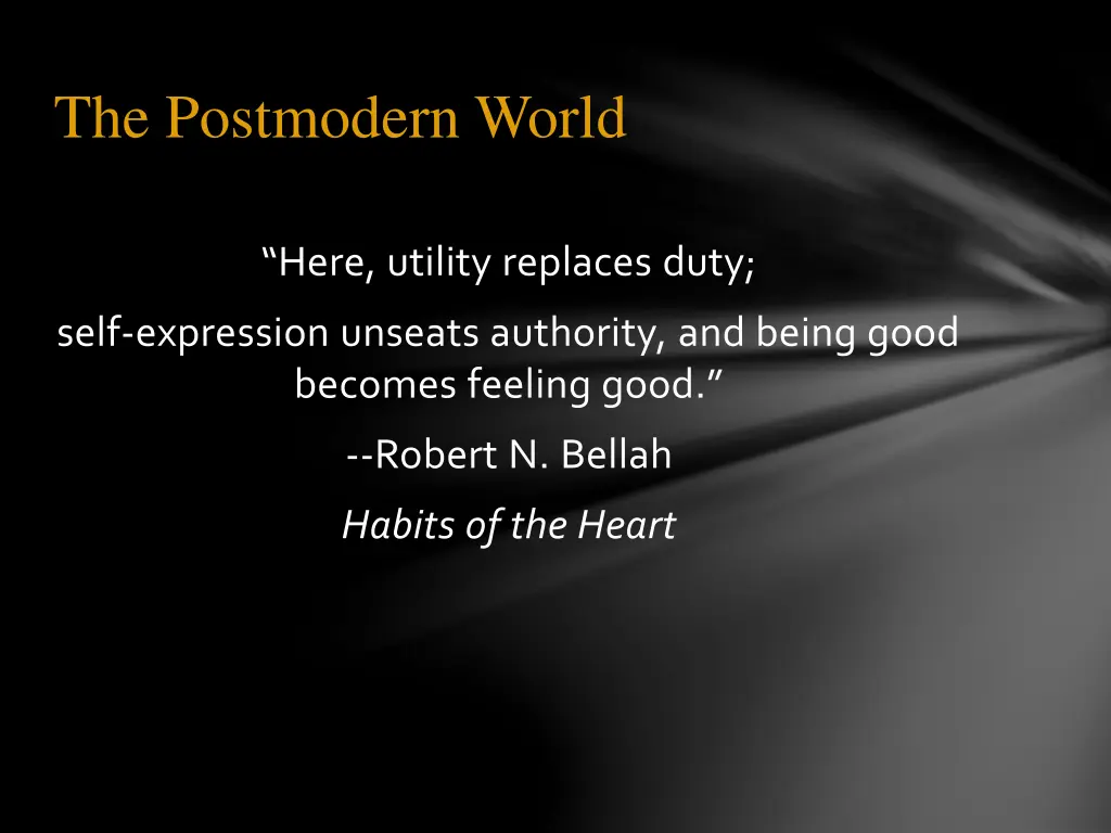 the postmodern world