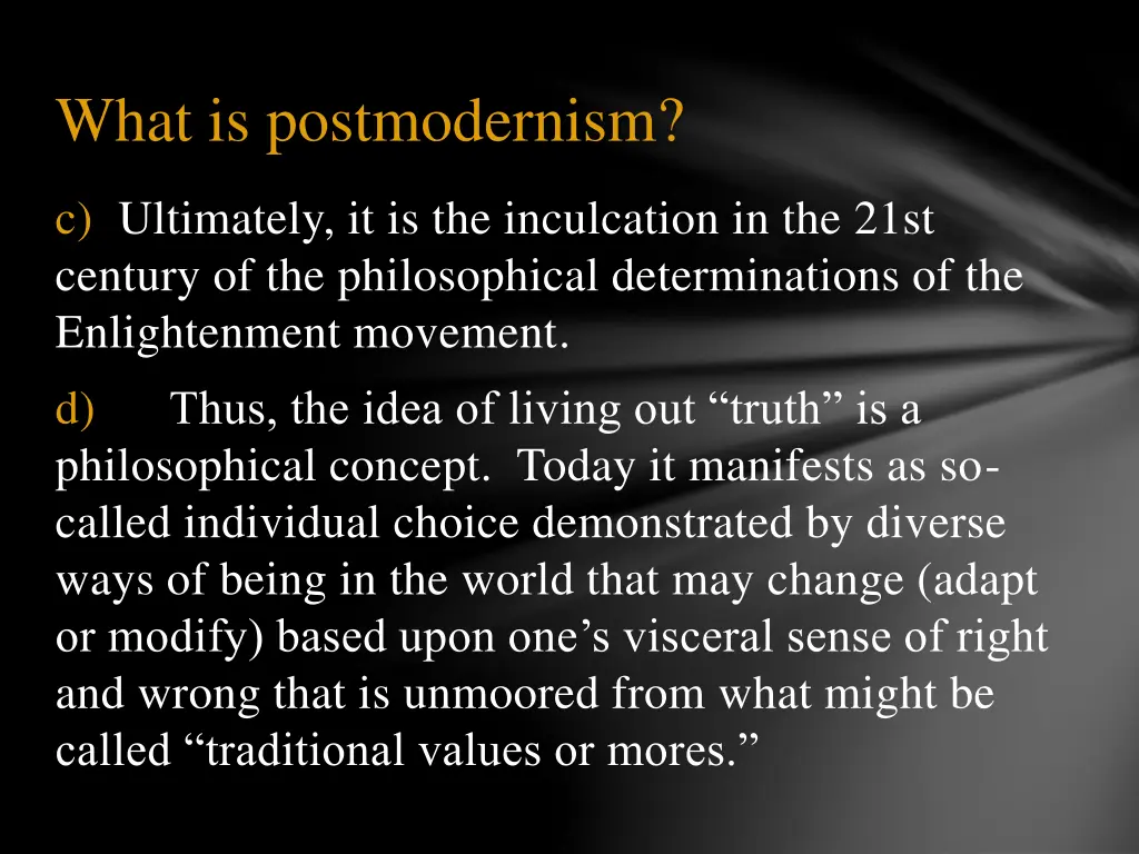what is postmodernism 1