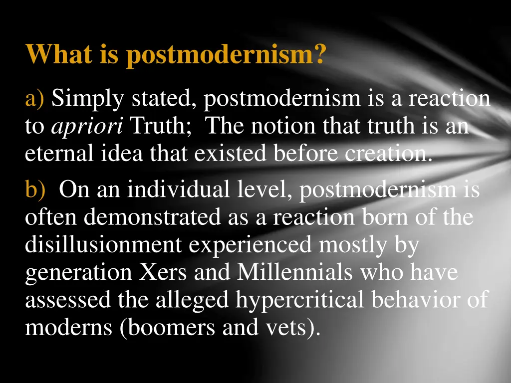 what is postmodernism