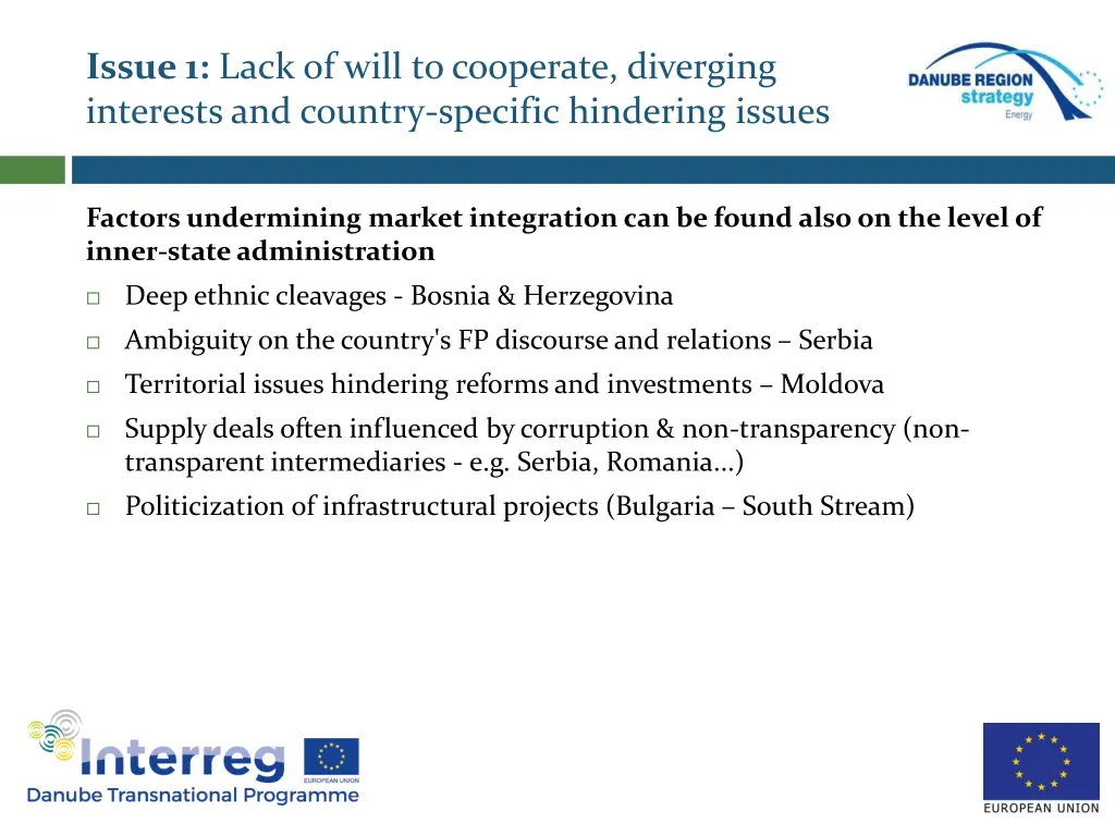 issue 1 lack of will to cooperate diverging 1