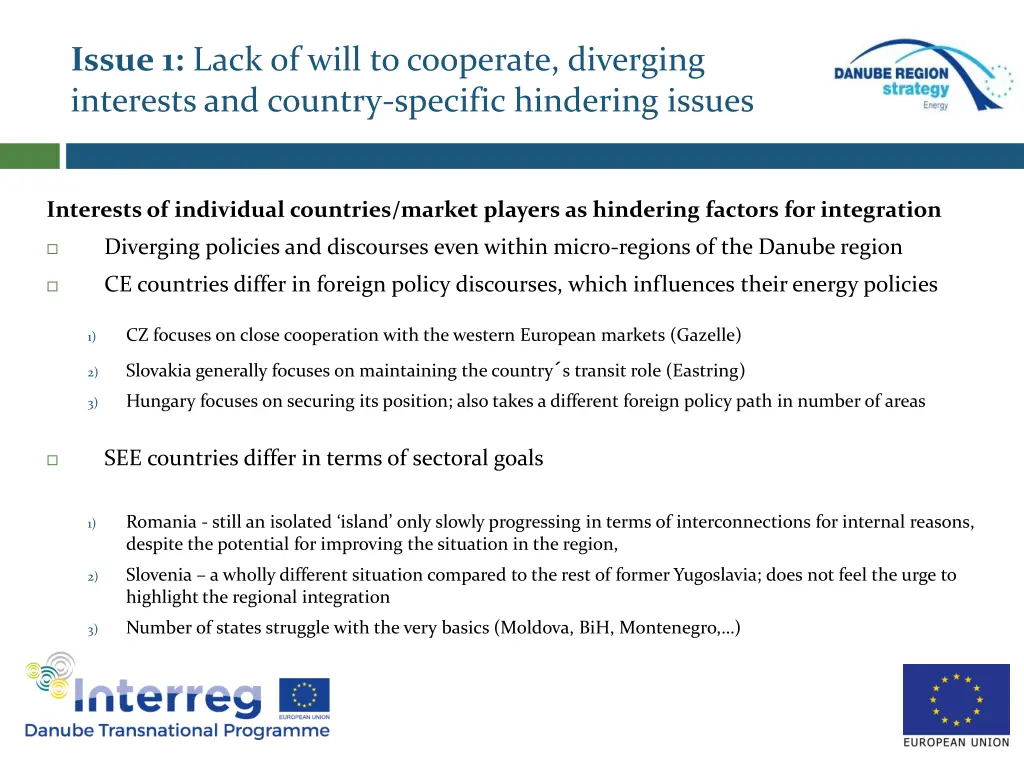 issue 1 lack of will to cooperate diverging