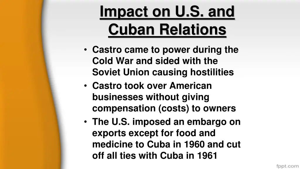 impact on u s and cuban relations