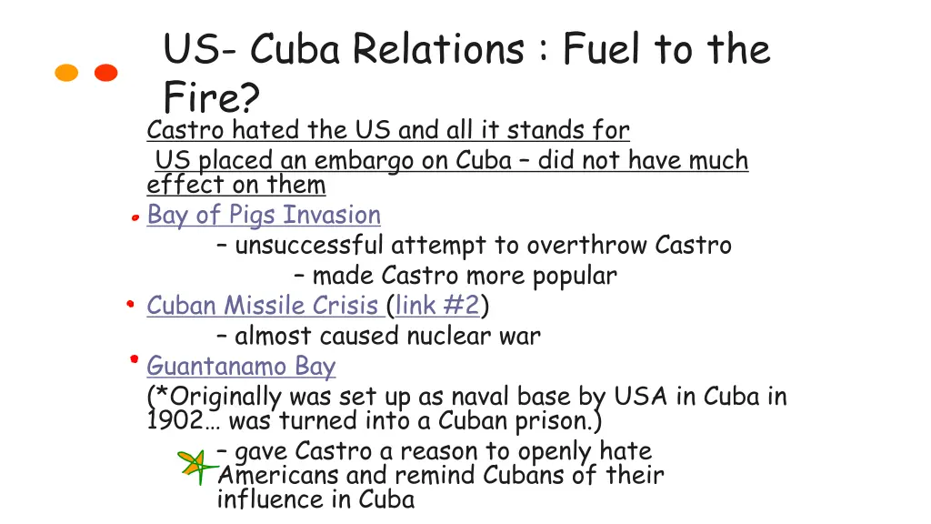 us cuba relations fuel to the fire castro hated
