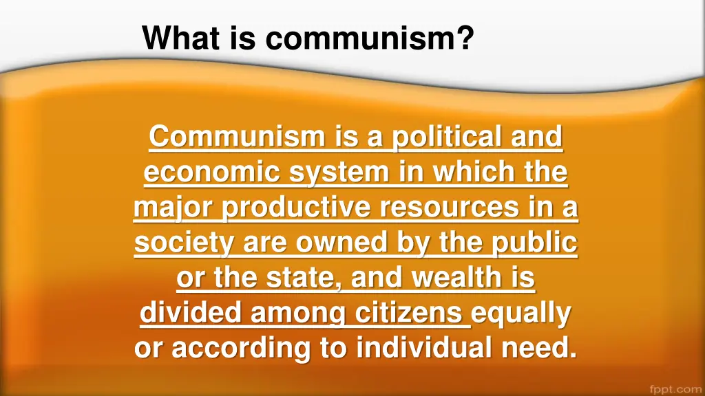 what is communism