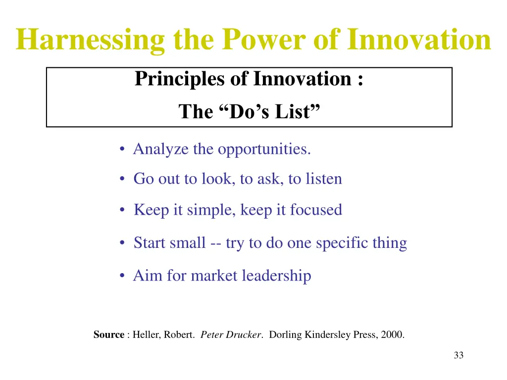 harnessing the power of innovation principles