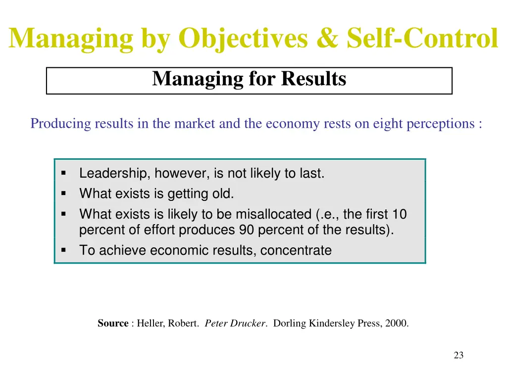 managing by objectives self control 5