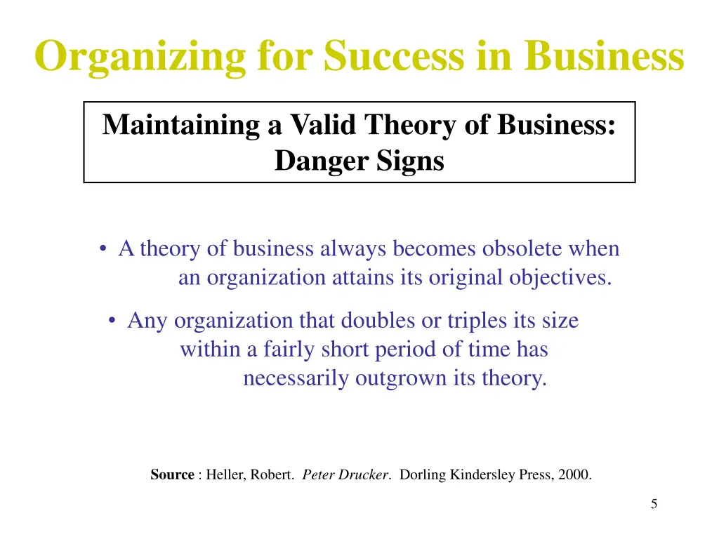 organizing for success in business 3