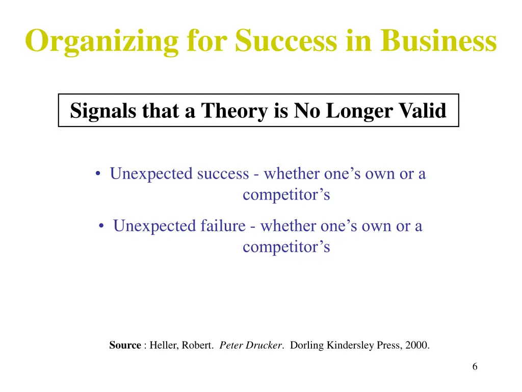 organizing for success in business 4