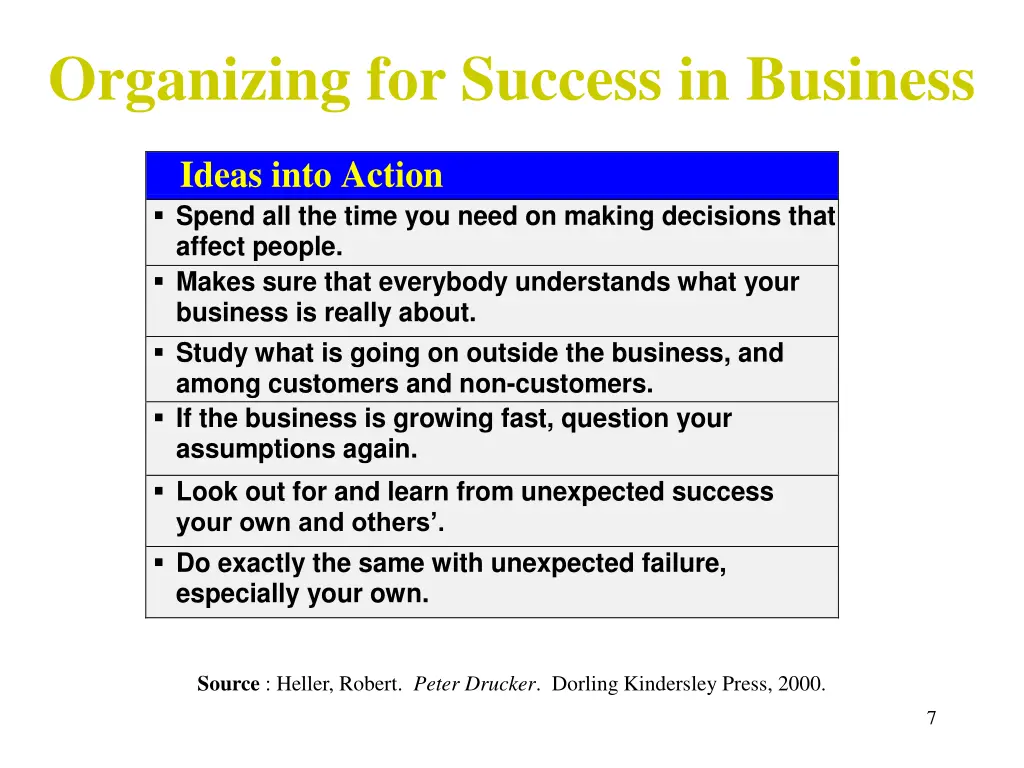 organizing for success in business 5