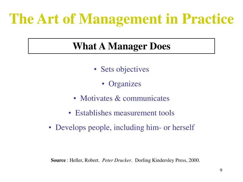 the art of management in practice 1