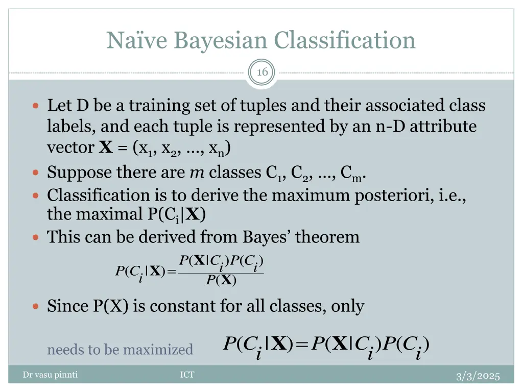na ve bayesian classification