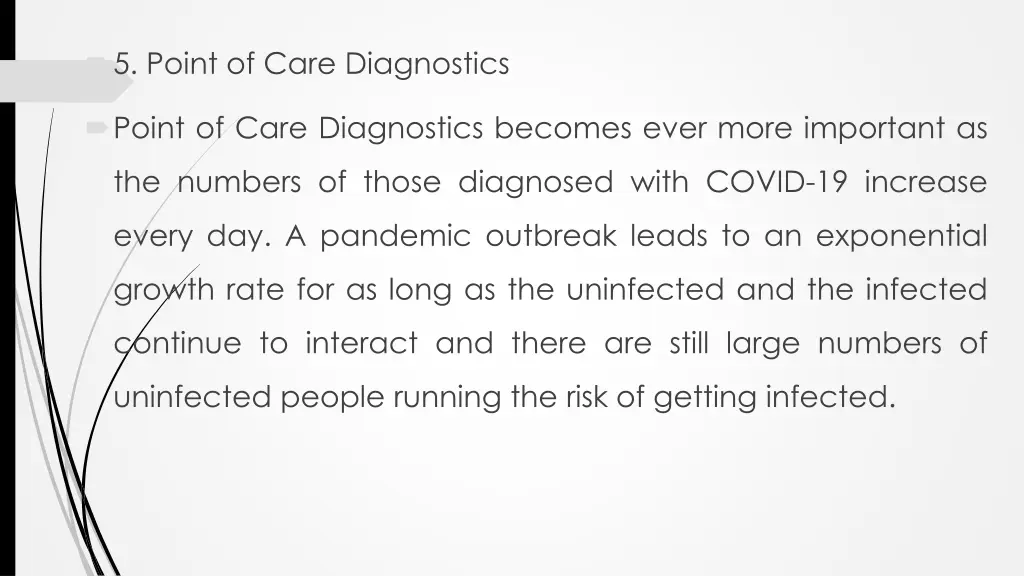 5 point of care diagnostics