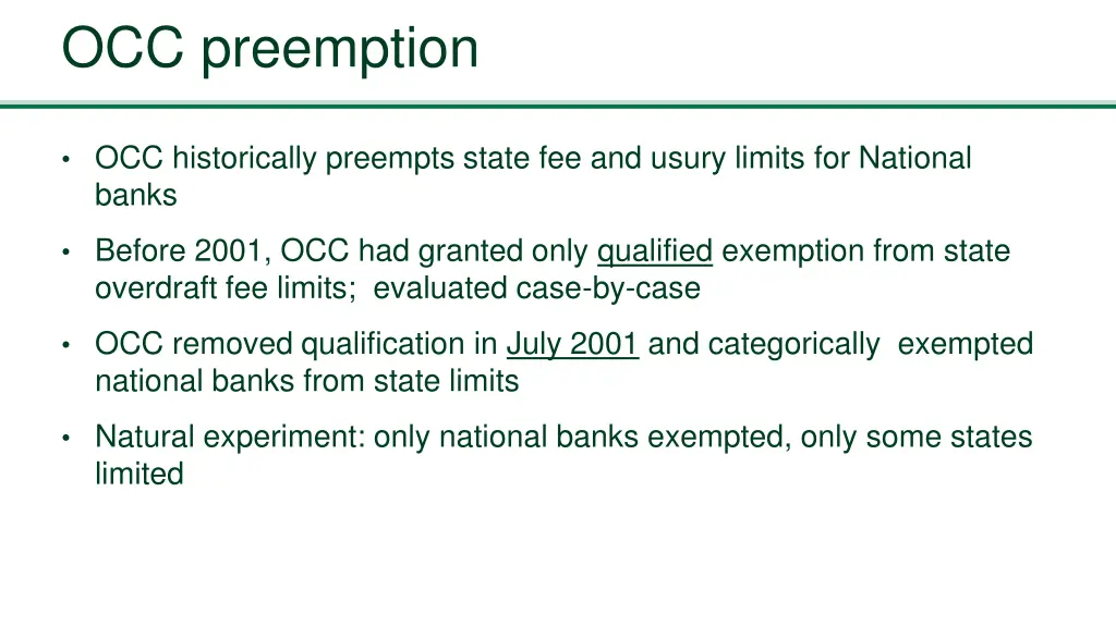 occ preemption
