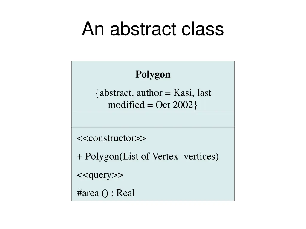 an abstract class